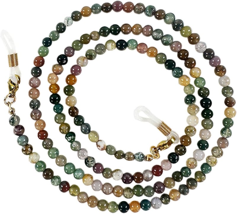 Decker Fashion Beaded Eyeglass chain Natural Stone glasses retainer Reading glass Lanyard - Image 1